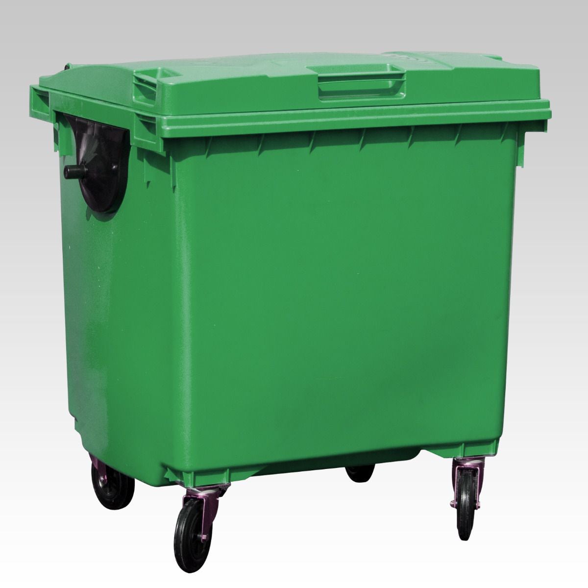 vierwiel afvalcontainer groen